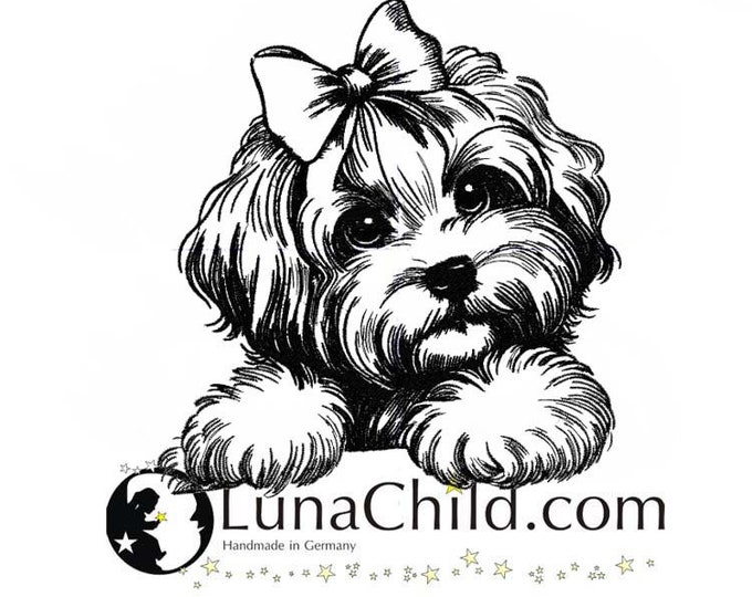 Stickdatei Havaneser "Shila" Hund realistisch kommerzielle Nutzung LunaChild