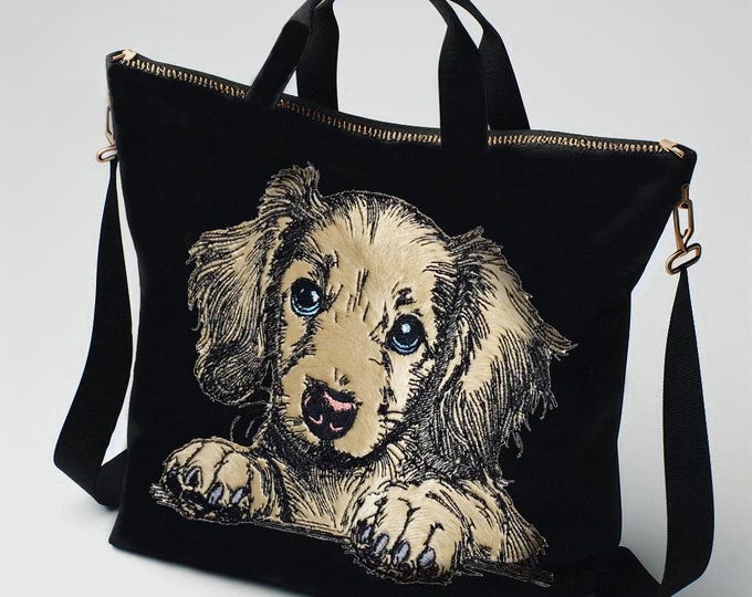 Stickdatei - Applikation Dackel Welpe "Vroni" - in 8 Größen - für helle & dunkle Stoffe - LunaChild - Hund - Apli