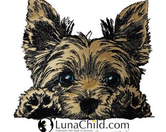 NEU Stickdatei Applikation Yorkshire Terrier "Lucy" kommerzielle Nutzung LunaChild Hund Apli