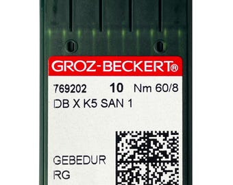 10 Groz-Beckert round-shank gold embroidery needles with small ball point, size 60/8