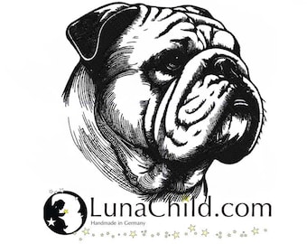 Embroidery file Mastiff "Aileen" realistic dog commercial use LunaChild