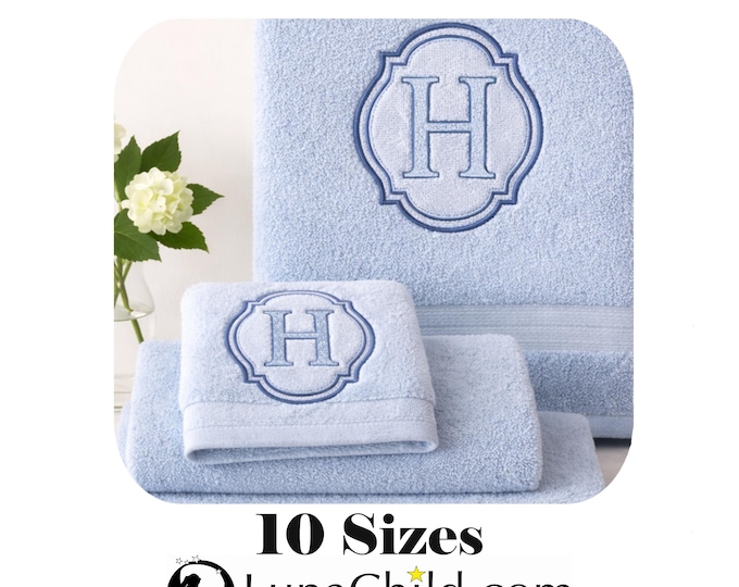 Embroidery file - Embossed embroidery pattern - Letter "H" - embossed in 10 sizes - LunaChild - Embroidery design towel