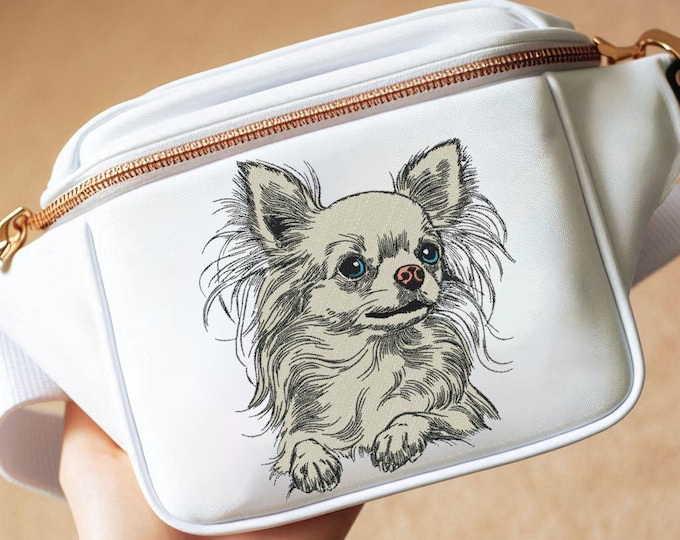 Stickdatei - Vollstick - Chihuahua "Betty" - Für helle & dunkle Stoffe - 8 Größen - Hund - LunaChild