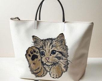 Stickdatei - Applikation - Katze "Heidi" - für helle & dunkle Stoffe - in 10 Größen -  LunaChild