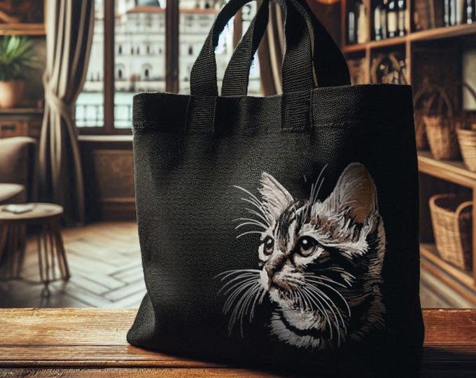 Stickdatei - AUFWENDIG  - Katze Bengalen "Maxie" -  für dunkle Stoffe - LunaChild