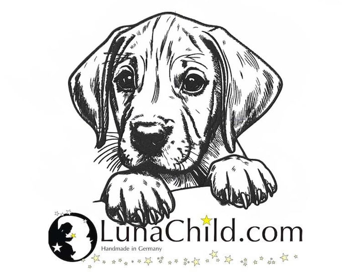 Stickdatei Rhodesian Ridgeback Welpe  "Cookie" Hund realistisch kommerzielle Nutzung LunaChild