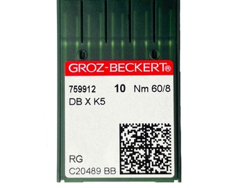 10 embroidery needles Groz - Beckert round shank round point with small ball point Embroidery size: 60/8