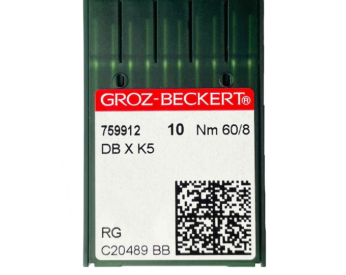 10 embroidery needles Groz - Beckert round shank round point with small ball point Embroidery size: 60/8
