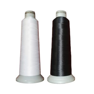 1 roll of machine embroidery thread thin fine size 60 MADEIRA 5000 m black or white