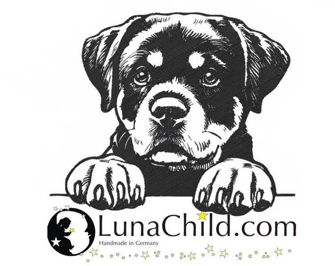 NEU Stickdatei Rottweiler  "Zero" Hund realistisch kommerzielle Nutzung LunaChild
