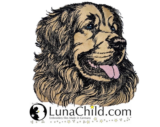 NEU Stickdatei Applikation Hovawart "Liandra" kommerzielle Nutzung LunaChild Hund Apli
