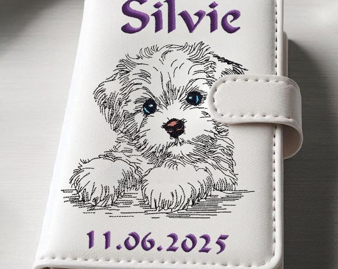 WENIGER STICHE - Stickdatei Havaneser "Silvie" - LIGHT - für helle Stoffe - Hund - LunaChild
