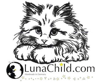 Stickdatei Katze Kätzchen Kitten "Coco" langes Fell realistisch kommerzielle Nutzung LunaChild