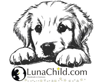 Stickdatei Golden Retriever Welpe "Gabby" Hund realistisch kommerzielle Nutzung LunaChild