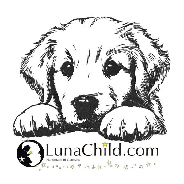 Stickdatei Golden Retriever Welpe "Gabby" Hund realistisch kommerzielle Nutzung LunaChild