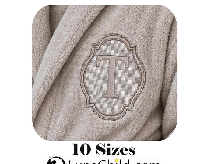 Stickdatei - Präge Stickmuster - Buchstabe "T" - geprägt in 10 Größen - LunaChild - Embroidery design towel