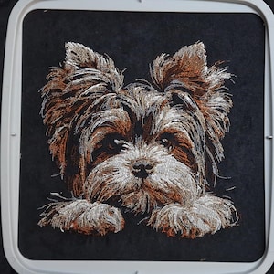 Embroidery design - Intricate - Biewer Yorkshire Terrier "Noel" - 8 sizes - for dark fabrics - Dog - LunaChild image 8
