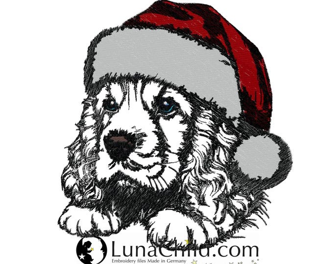 NEU Stickdatei  Cocker Spaniel "Murri" realistisch kommerzielle Nutzung LunaChild