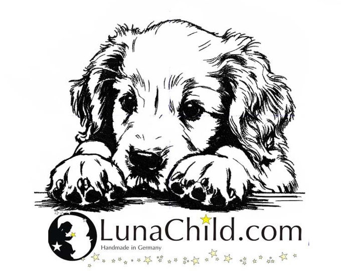 Stickdatei Irish Setter Welpe "Easy" Hund realistisch kommerzielle Nutzung LunaChild