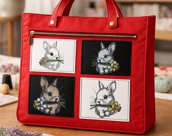 Stickdatei - Set - Applikation - Vollstick - Light - Standart  - Hase "Ilona" - für helle & dunkle Stoffe - in 8 bzw. 10 Größen - LunaChild