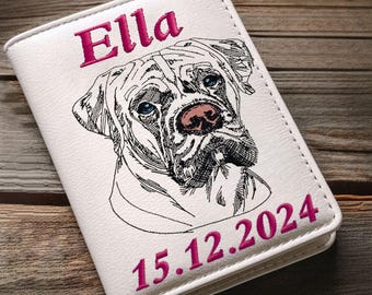 WENIGER STICHE - Stickdatei Boerboel "Ella" LIGHT - für Helle Stoffe -  Hund LunaChild - 6 Größen -