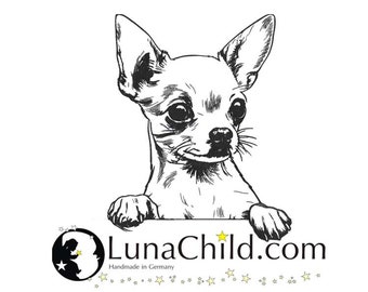 Embroidery file Chihuahua shorthair "Aage" dog realistic commercial use LunaChild