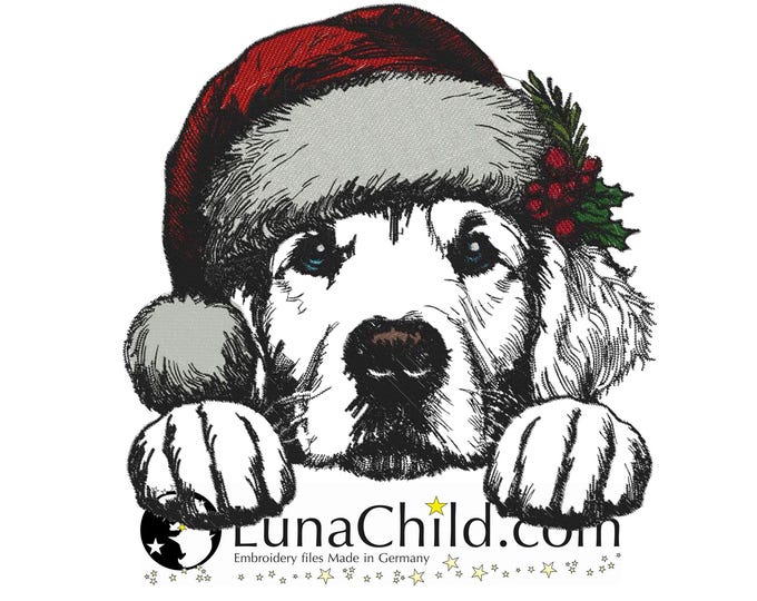 NEU Stickdatei Golden Retriever "Safira" realistisch kommerzielle Nutzung LunaChild