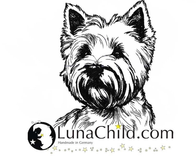 Embroidery file West Highland White Terrier "Amadeus" dog realistic commercial use LunaChild