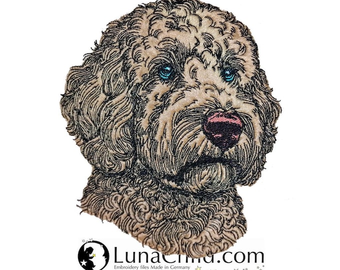 Embroidery file - appliqué - Golden Doodle "Chooper" - for light & dark fabrics - LunaChild - dog