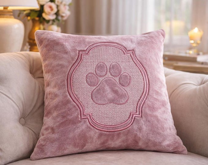 Stickdatei - Präge Stickmuster - Pfote geprägt - "Patty" - Katze - Hund in 10 Größen - LunaChild - Paw print embroidery design  cat