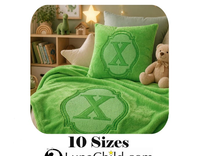 Stickdatei - Präge Stickmuster - Buchstabe "X" - geprägt in 10 Größen - LunaChild - Embroidery design towel