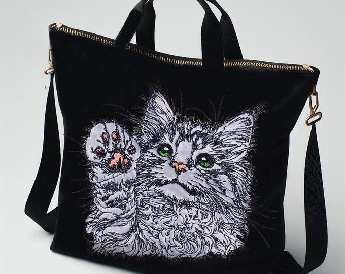 NEU Stickdatei Applikation Katze "Barki" für Helle & dunkle Stoffe - LunaChild