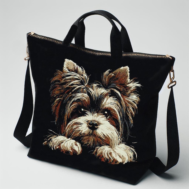 Embroidery design - Intricate - Biewer Yorkshire Terrier "Noel" - 8 sizes - for dark fabrics - Dog - LunaChild image 2