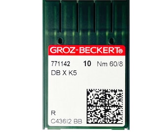 10 Groz round-shank embroidery needles - Beckert Embroidery, size: 60/8, normal round point