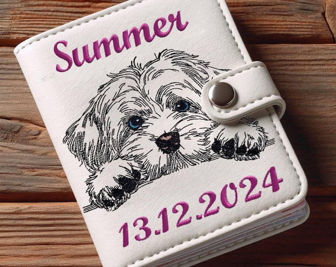 WENIGER STICHE - Stickdatei Havaneser "Summer" LIGHT - für Helle Stoffe -  Hund - LunaChild - 6 Größen -