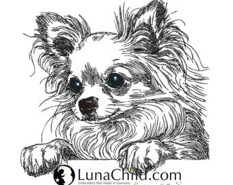 Stickdatei Chihuahua "Kim" - für helle Stoffe - Hund - LunaChild