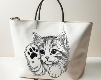 Stickdatei - Katze Kätzchen "Heidi" - 10 Größen - für helle Stoffe - LunaChild