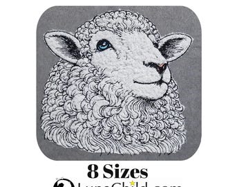 Stickdatei - Applikation - Schaf - "Mathilda" - Für helle & dunkle Stoffe - in 8 Größen - LunaChild