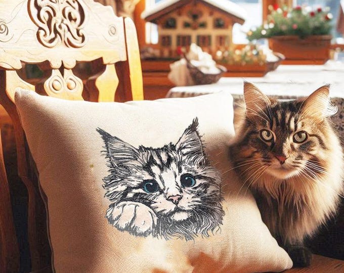 NEU Stickdatei Applikation Katze "Tabby" Kitten kommerzielle Nutzung LunaChild Apli