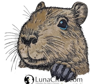 NEW Embroidery design appliqué Capybara "Teddy" paw realistic commercial use LunaChild