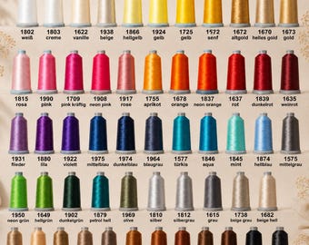 Madeira Polyneon No. 60 Embroidery Thread 1500m – Fine Polyester Thread for Machine Embroidery, Monograms & Small Text