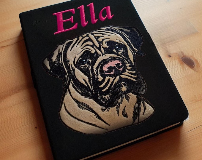 Stickdatei - Applikation - Boerboel "Ella" - Für helle & dunkle Stoffe - Hund - LunaChild