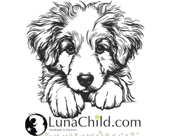 Stickdatei Australian Shepherd Welpe "Max" Hund realistisch kommerzielle Nutzung LunaChild