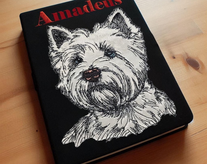 Stickdatei - Applikation West Highland Terrier "Amadeus"  - für helle & dunkle Stoffe - in 8 Größen - LunaChild - Hund