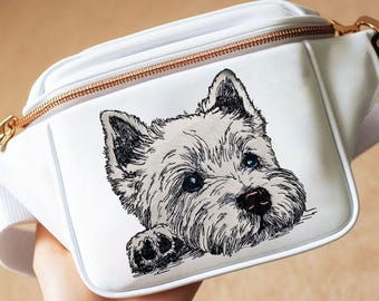 Stickdatei - Applikation - West Highland Terrier  "Joda" - Für helle & dunkle Stoffe - Hund - LunaChild