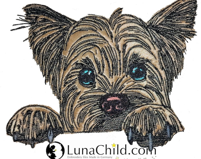 NEU Stickdatei Applikation Yorkshire Terrier "Cindy" kommerzielle Nutzung LunaChild Hund Apli