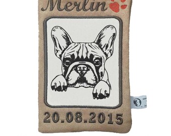 French Bulldog Stoff Mit FranzÃ¶sischer Bulldogge Stickdatei