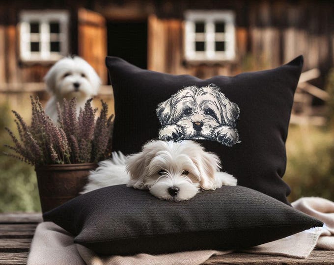 Stickdatei - Applikation - Havaneser "Summer" - für helle & dunklr Stoffe - LunaChild - Hund