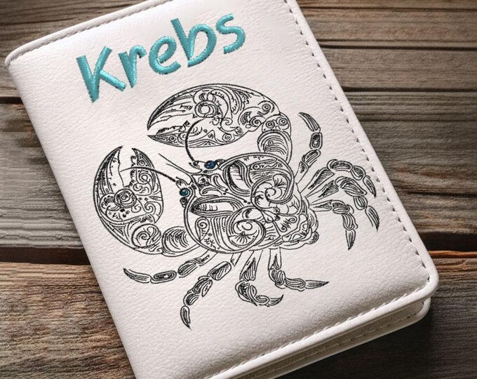 Stickdatei Sternzeichen "Krebs" - für helle Stoffe - LunaChild