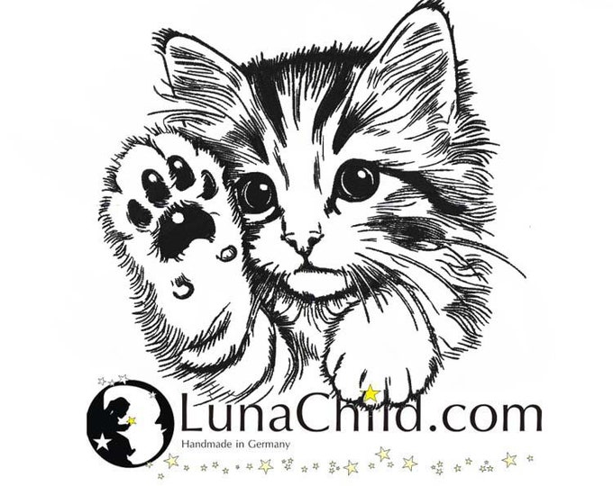 Embroidery file cat kitten "Heidi" kitten paw realistic commercial use LunaChild